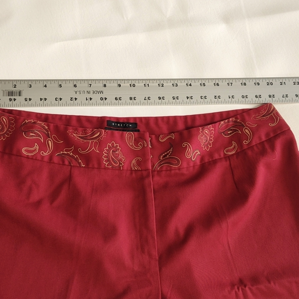 Norton McNaughton Wide Leg Dress Pants Size 20W Burgundy Wine Red Trousers - Picture 5 of 14